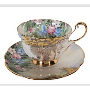 Vintage Paragon  Woodland Bluebell Tea cup & saucer (demitasse)